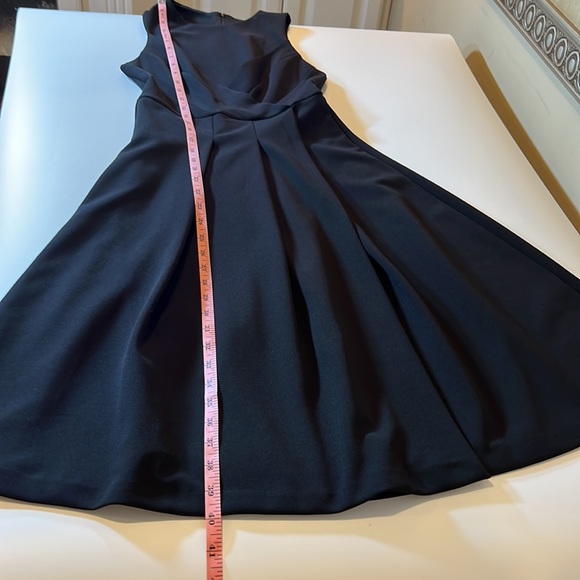 ASOS black dress size 2 sleeveless with criss cross design front w/ full skirt - Picture 9 of 12